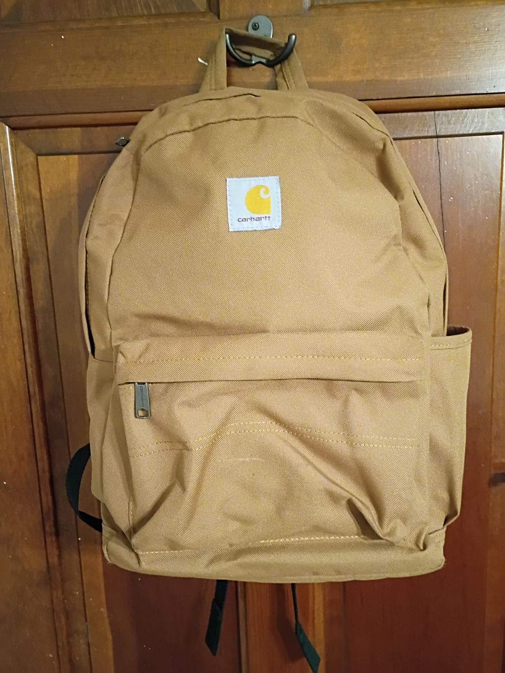 Carhartt Tan Canvas Backpack with Front Pocket